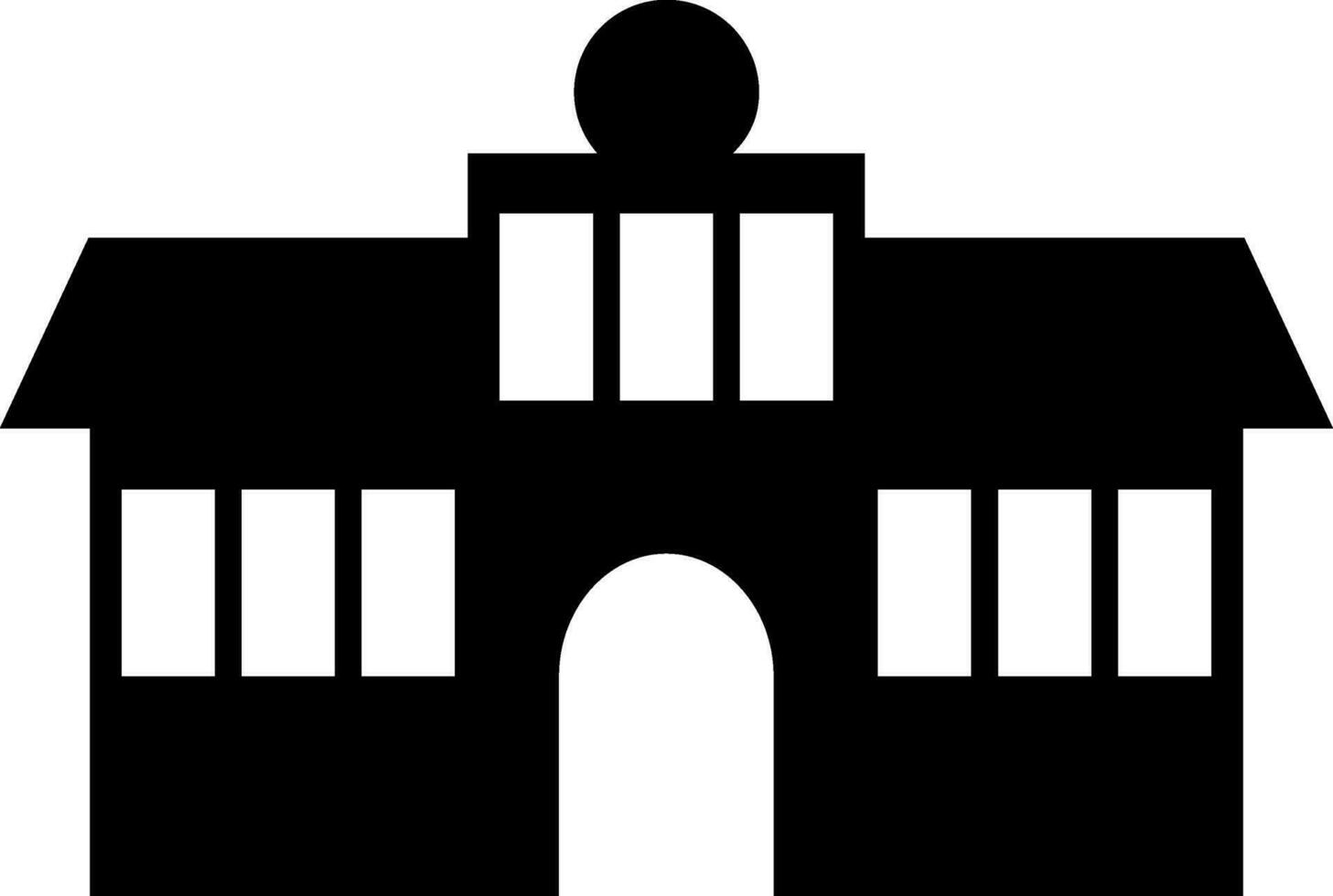 Illustration of a building in flat style. vector