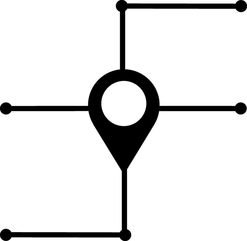 Map pointer directions icon. vector