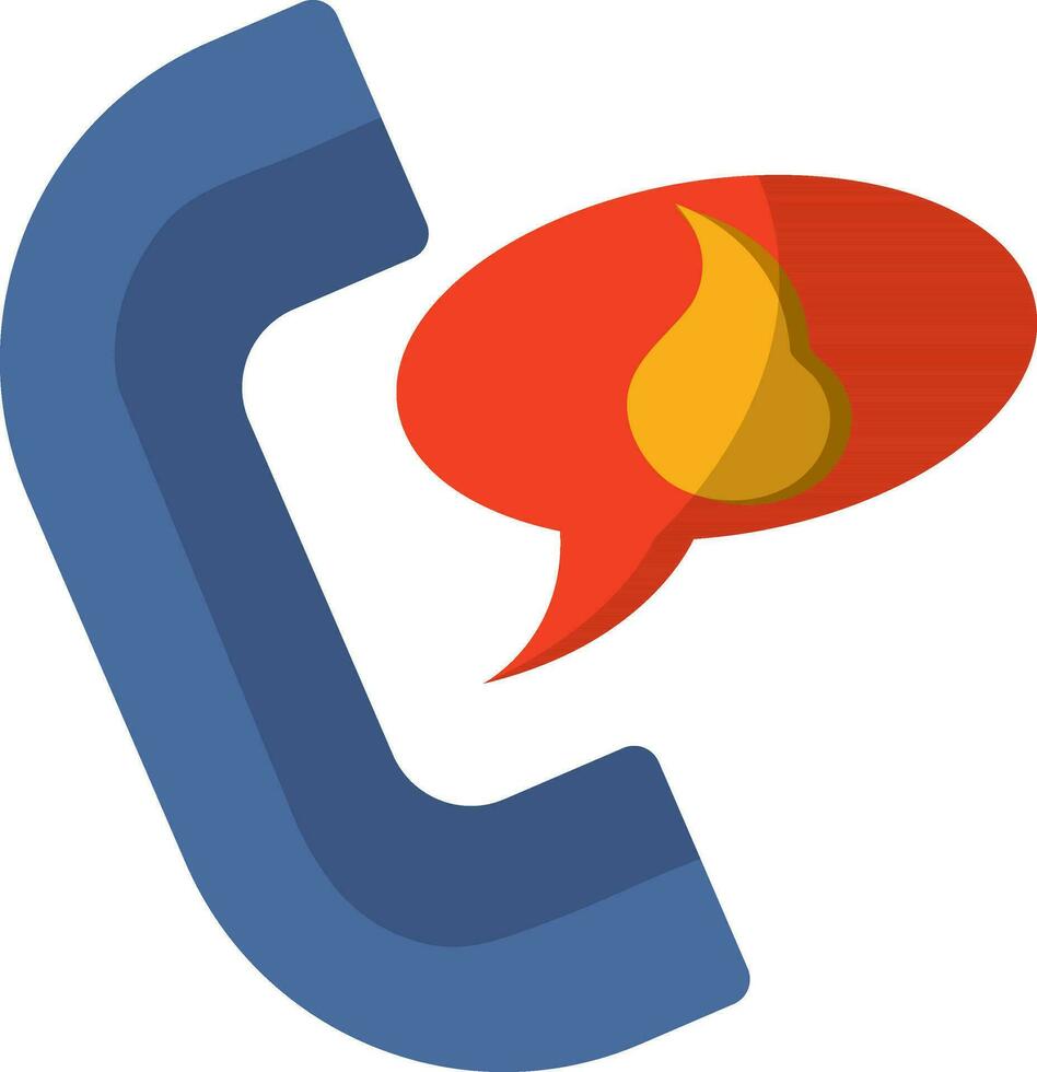 Colorful fire emergency telephone icon. vector