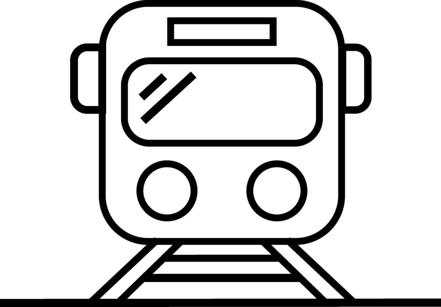 plano estilo ilustración de tren. vector