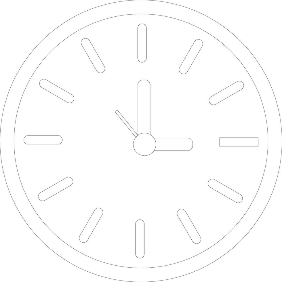 Flat style watch made by line art. vector