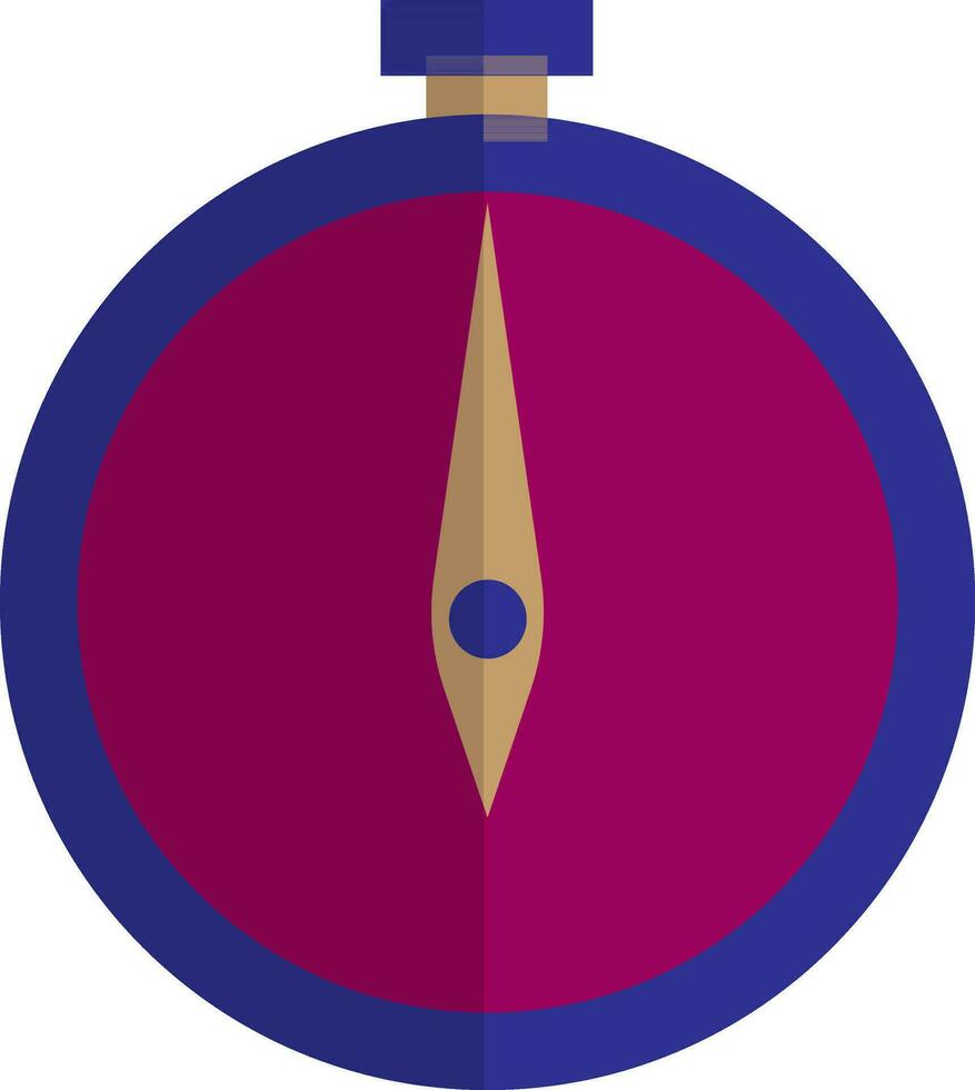 Sport chronometer in pink and blue color. vector