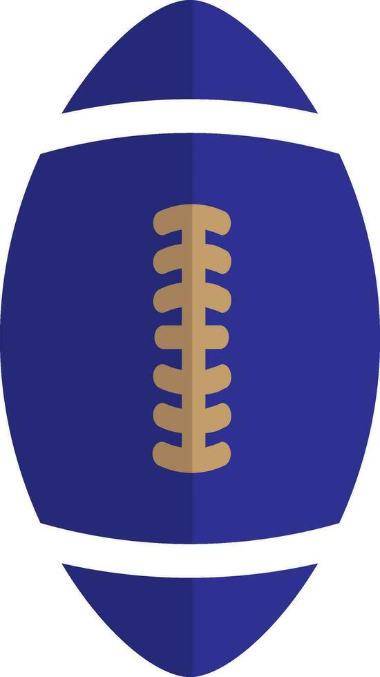 Rugby ball made by blue and brown color. vector