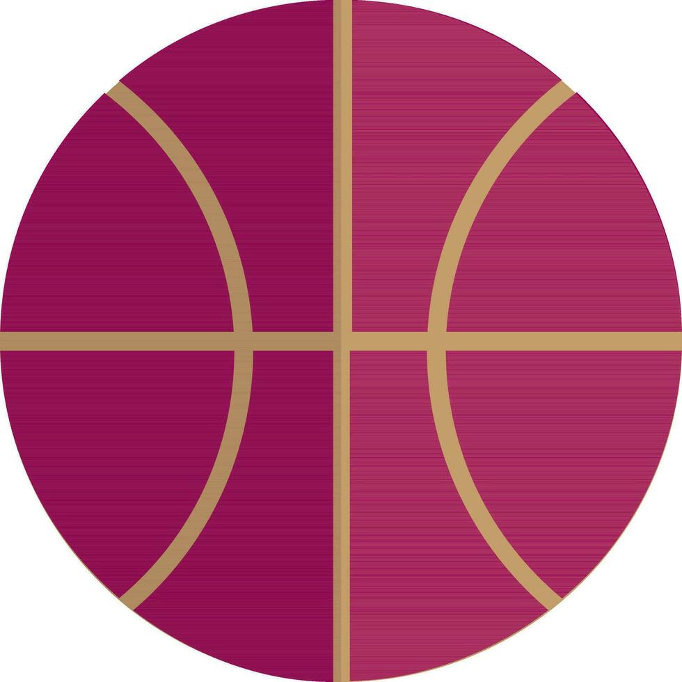 rosado baloncesto en plano estilo. vector