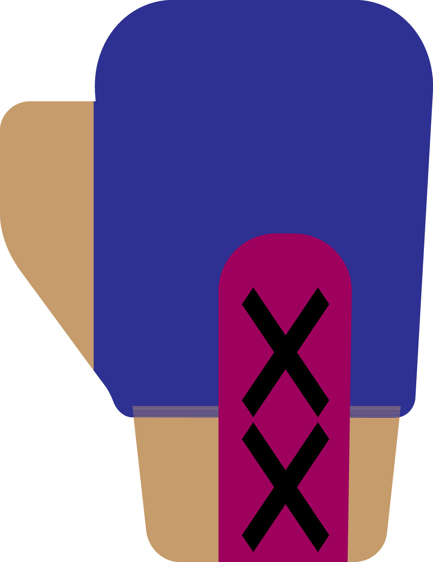 Boxing glove in blue and pink color. 24908671 Vector Art at Vecteezy