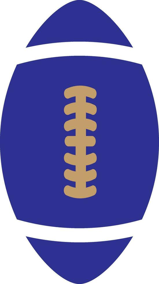 Rugby ball made by blue and brown color. vector