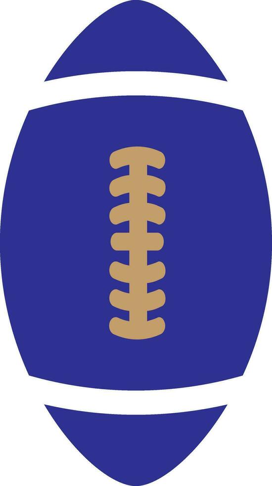 Rugby ball made by blue and brown color. vector