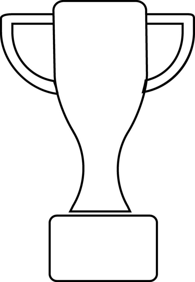 Trophy cup in flat style. vector