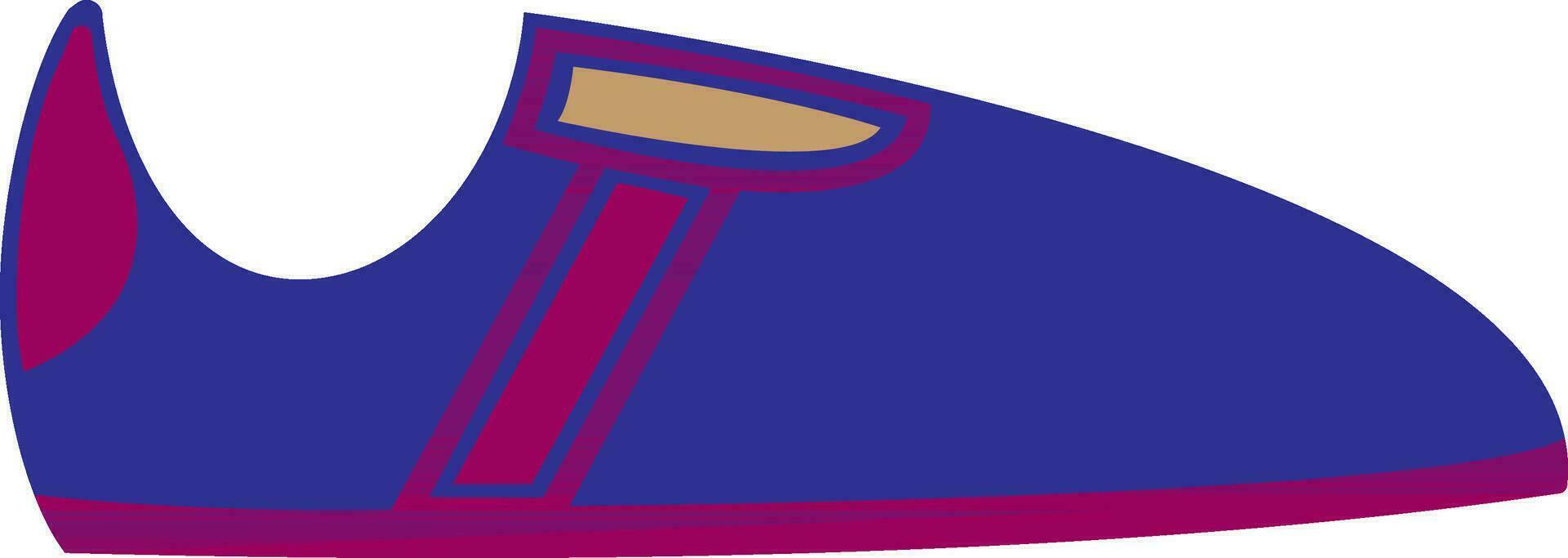 Blue and pink shoe. vector