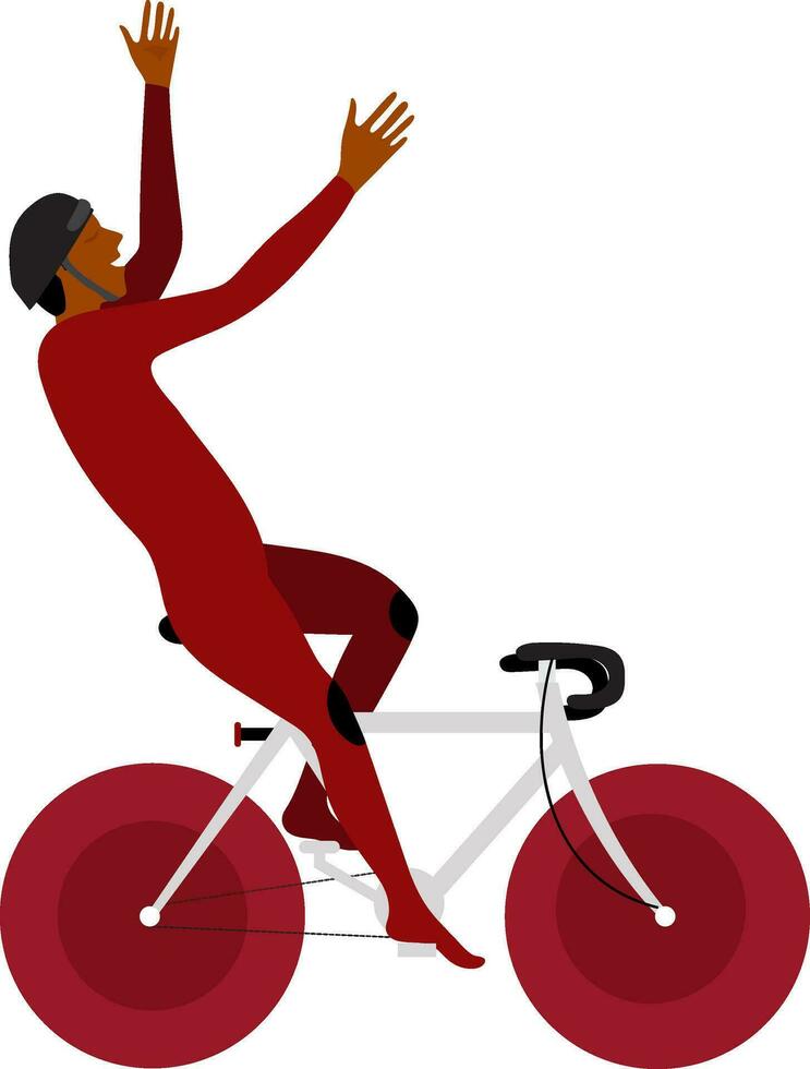 Character of a cyclist. vector