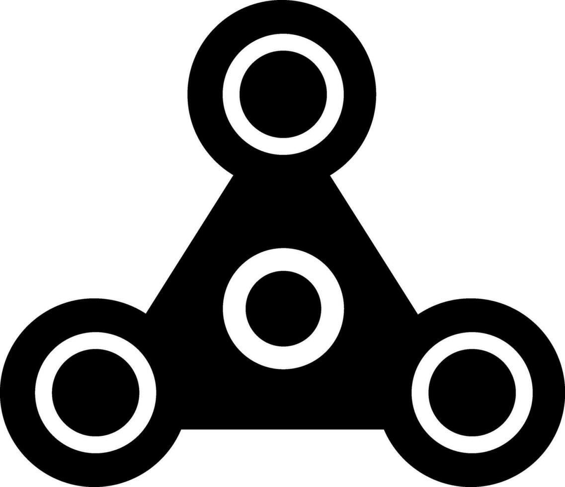 Glyph style of spinner icon in illustration. vector