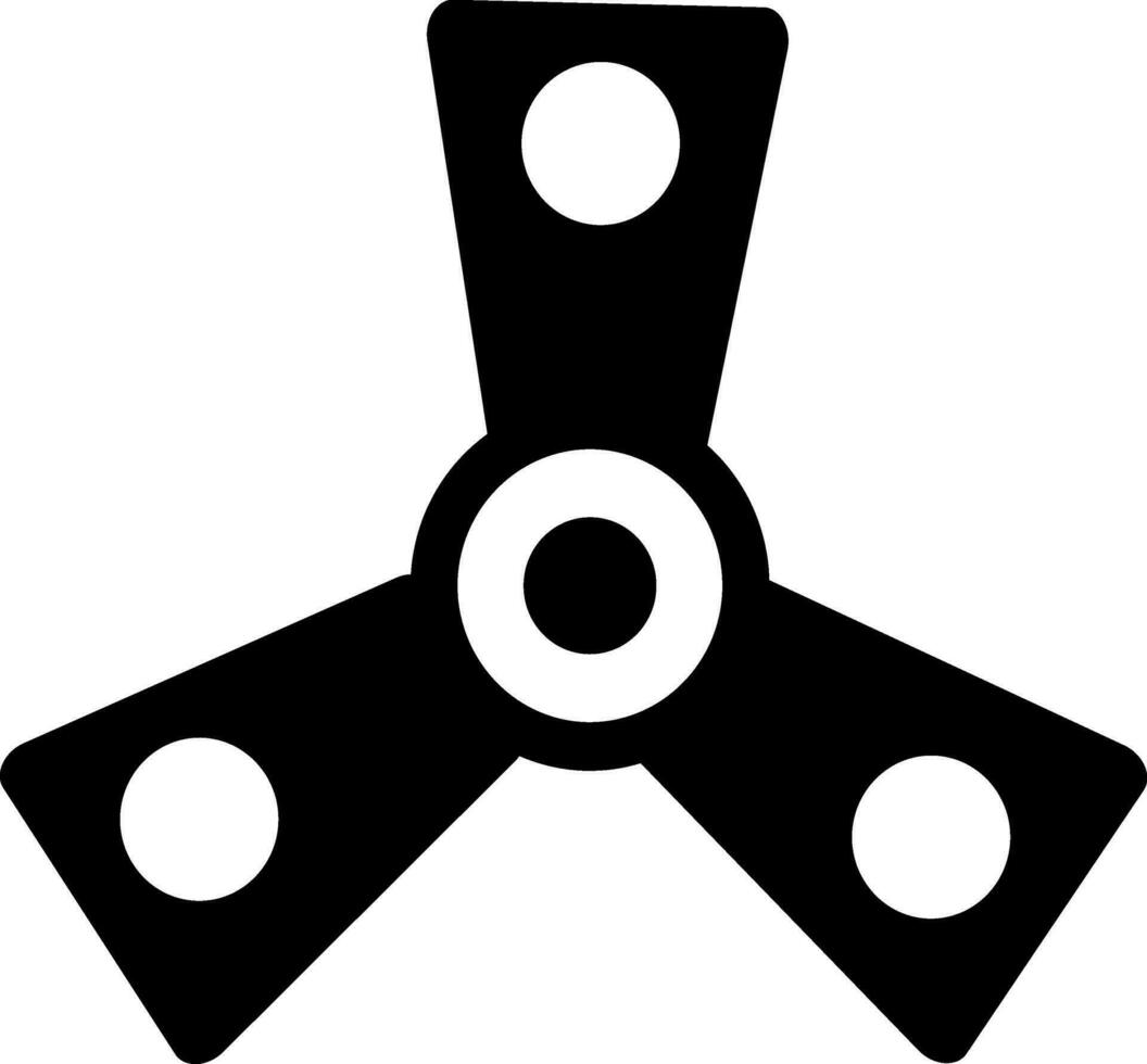 Illustration of three arms of spinner toy icon. vector