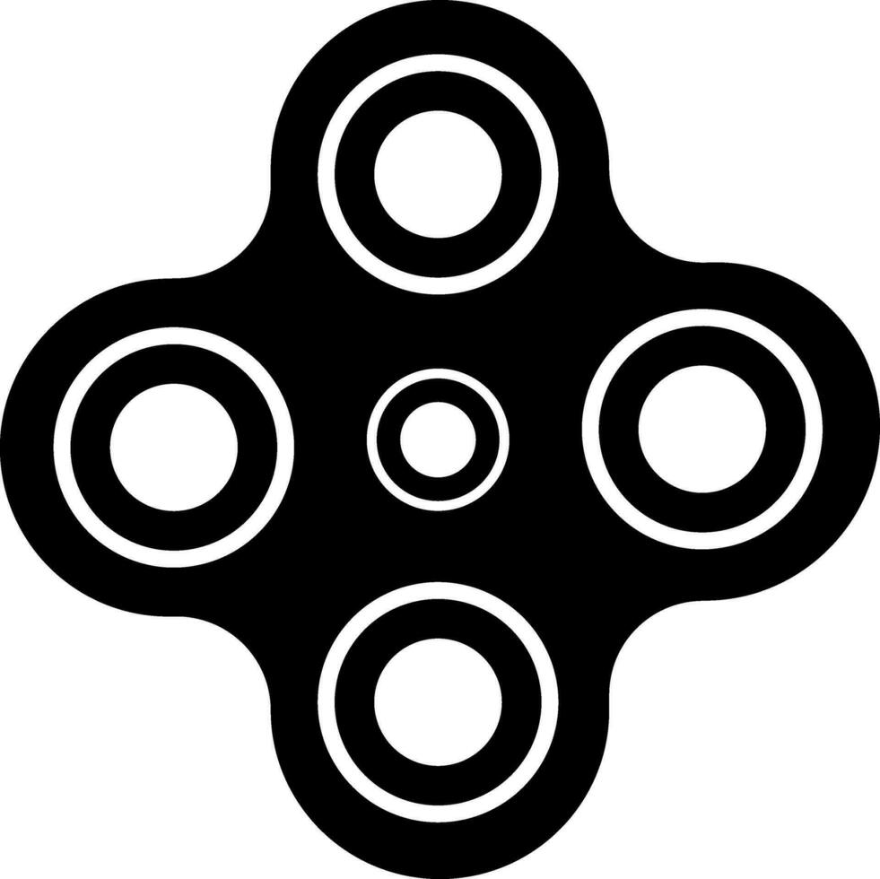 Four arms of spinner toy icon for stress relief. vector