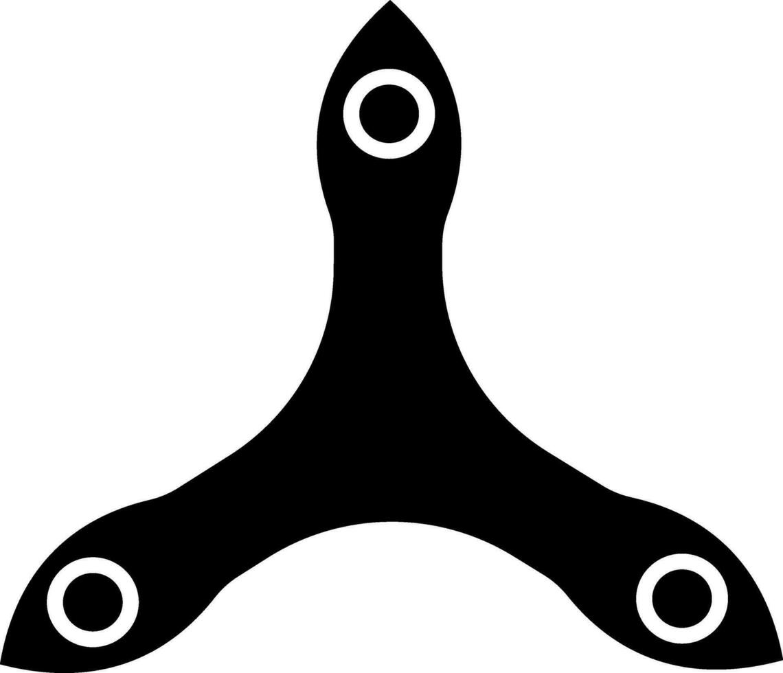 Three arms of spinner toy for playing concept. vector