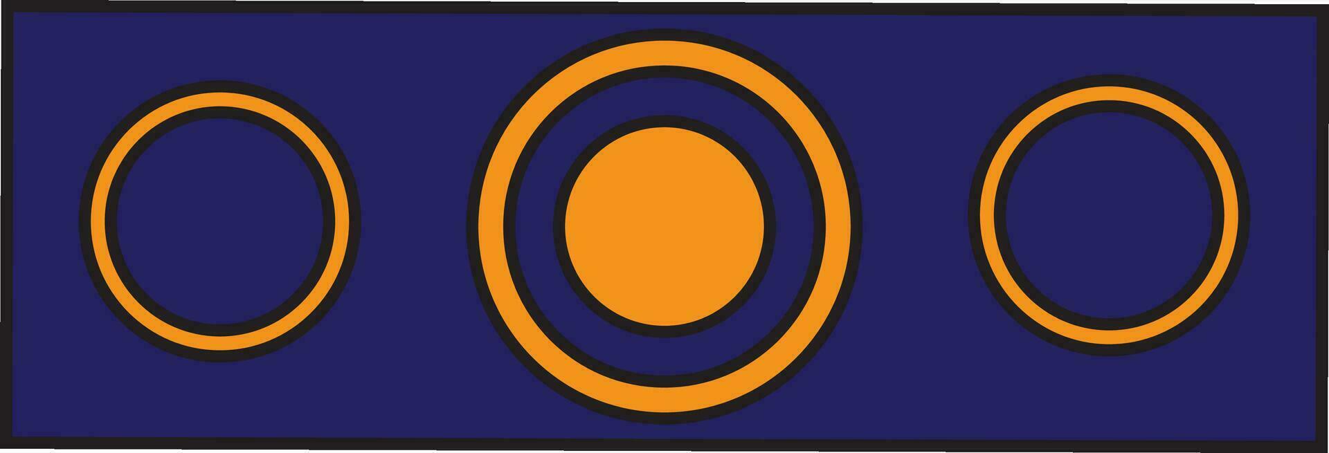 Spinner icon in rectangle with blue color and stroke style. vector