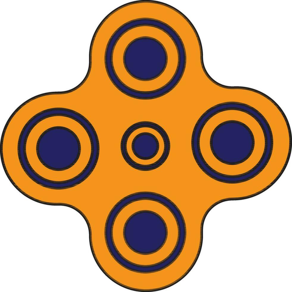 Four arms of spinner toy icon for stress relief. vector