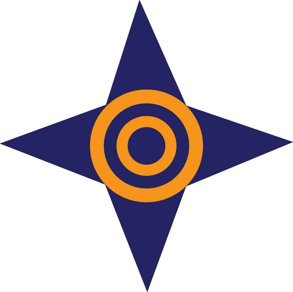 Star shape of spinner icon with blue color. vector