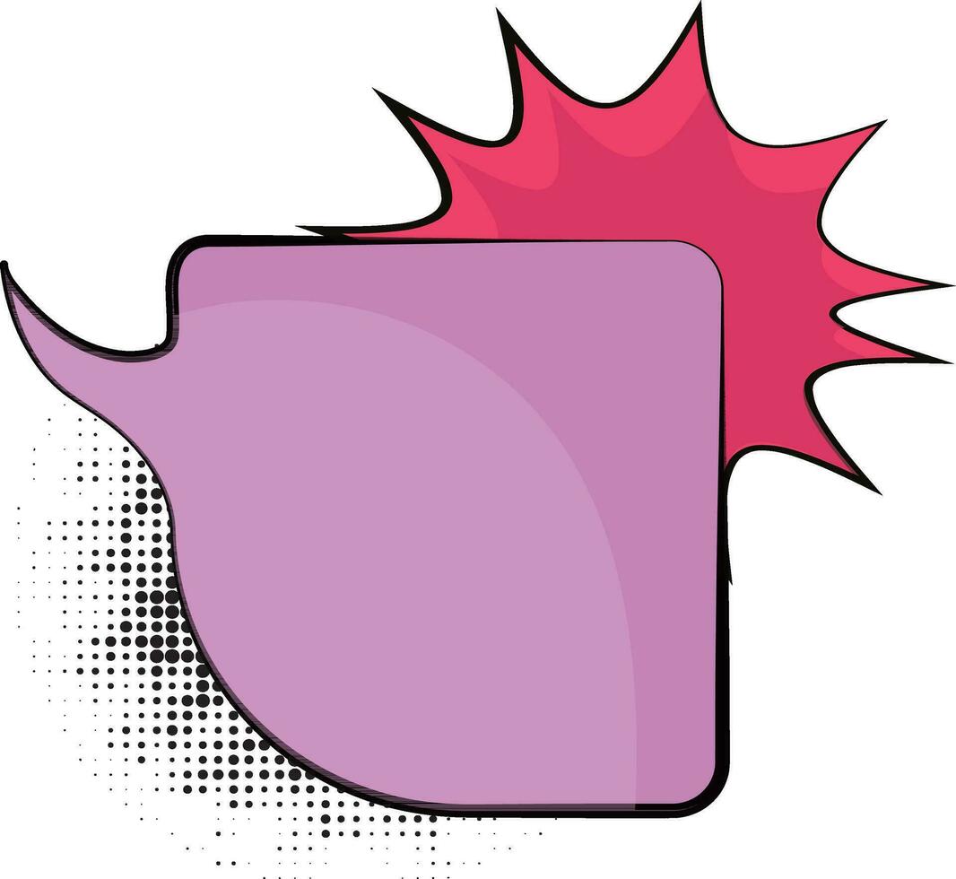 Purple and pink blank speech bubble. vector