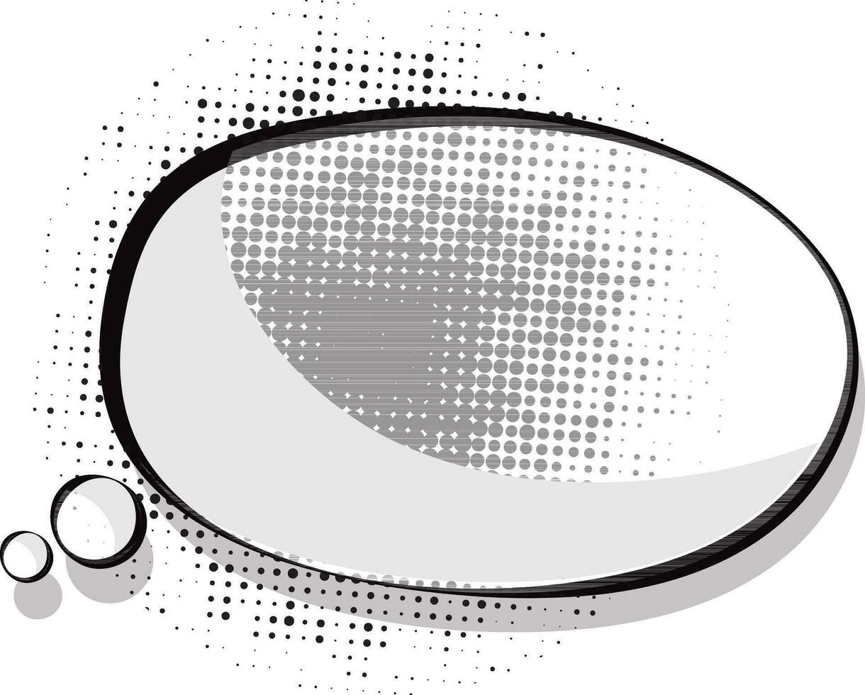 Blank comic speech bubble in white color. vector