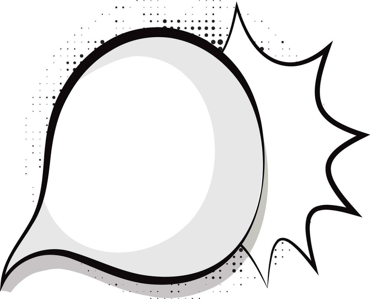 Blank comic speech bubble in pop art style. vector