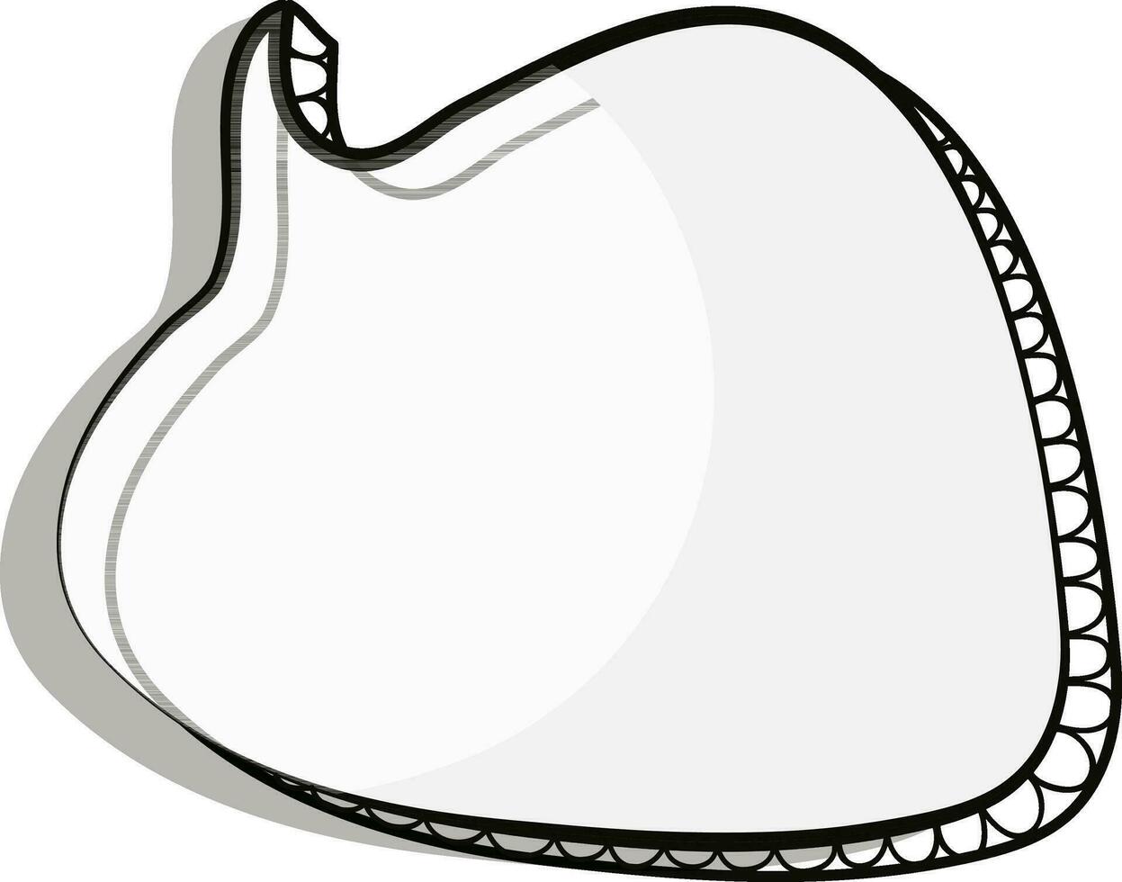 Blank sticker of speech bubble. vector