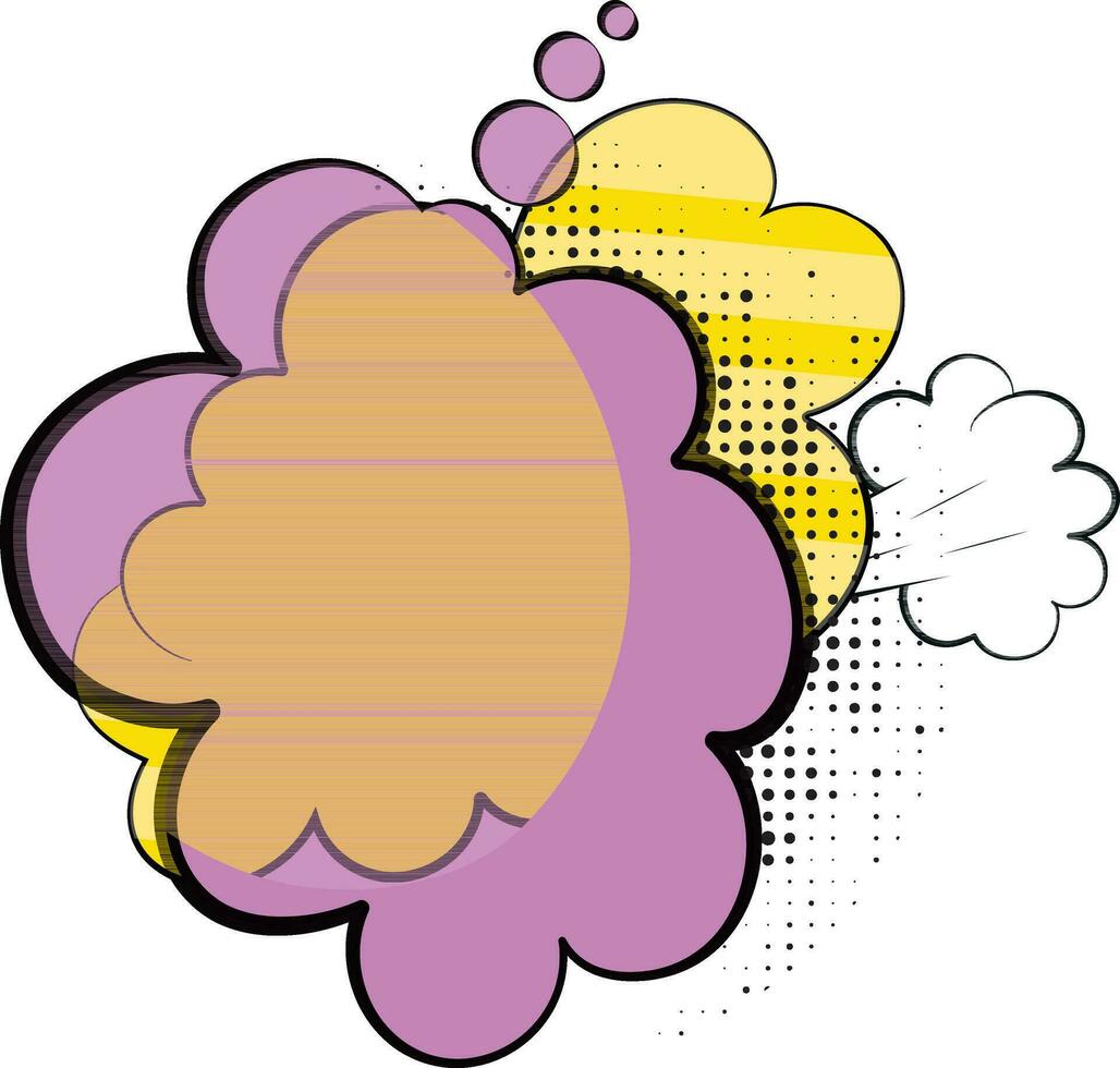 Pop art style speech bubble. vector