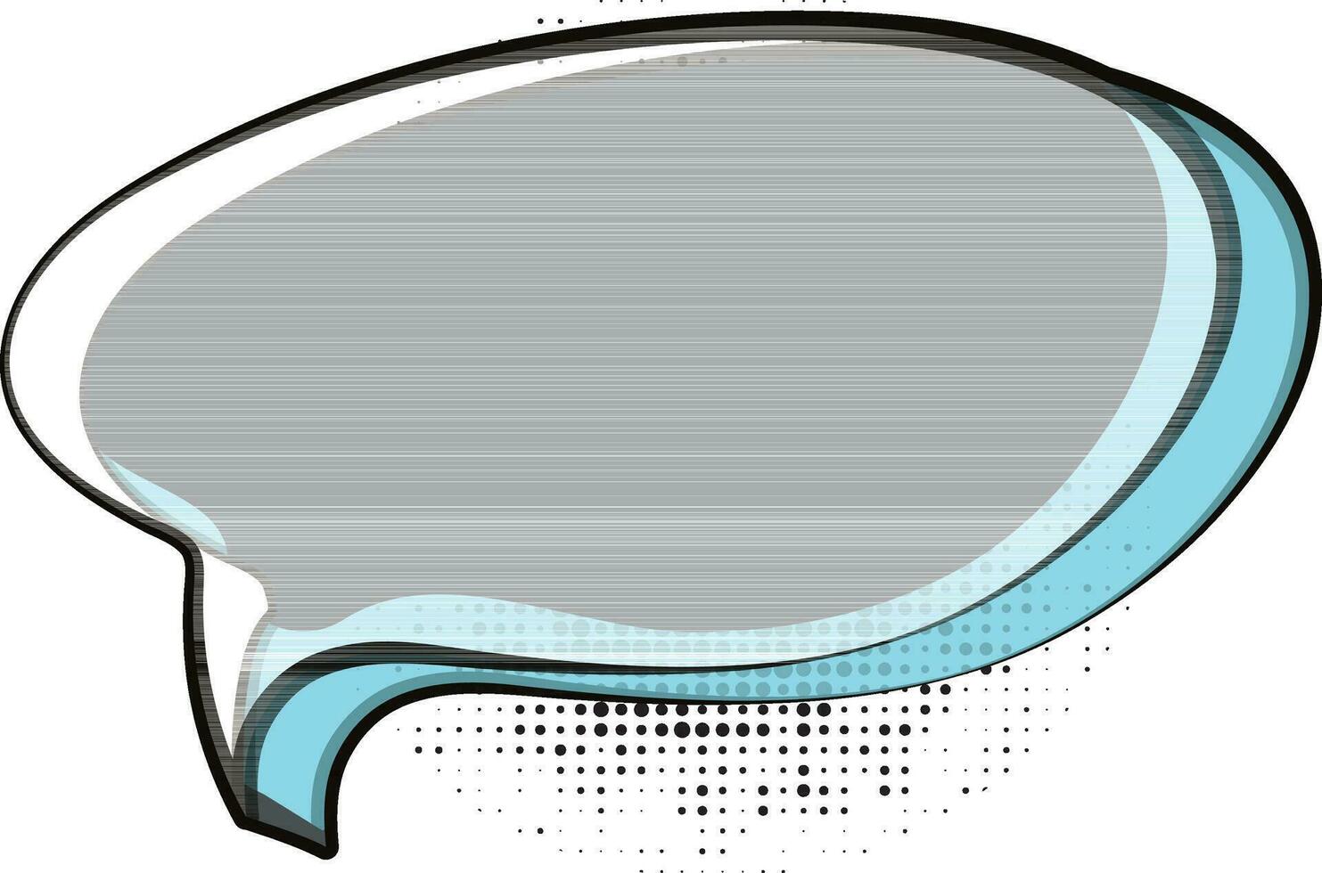 Speech bubble in white and blue color. vector