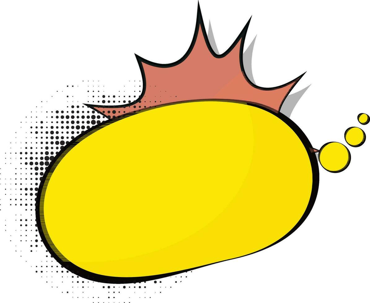 Pop art style yellow speech bubble. vector