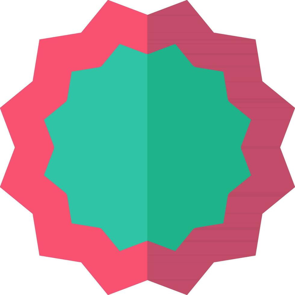 Blank sticker icon in red and green color. vector