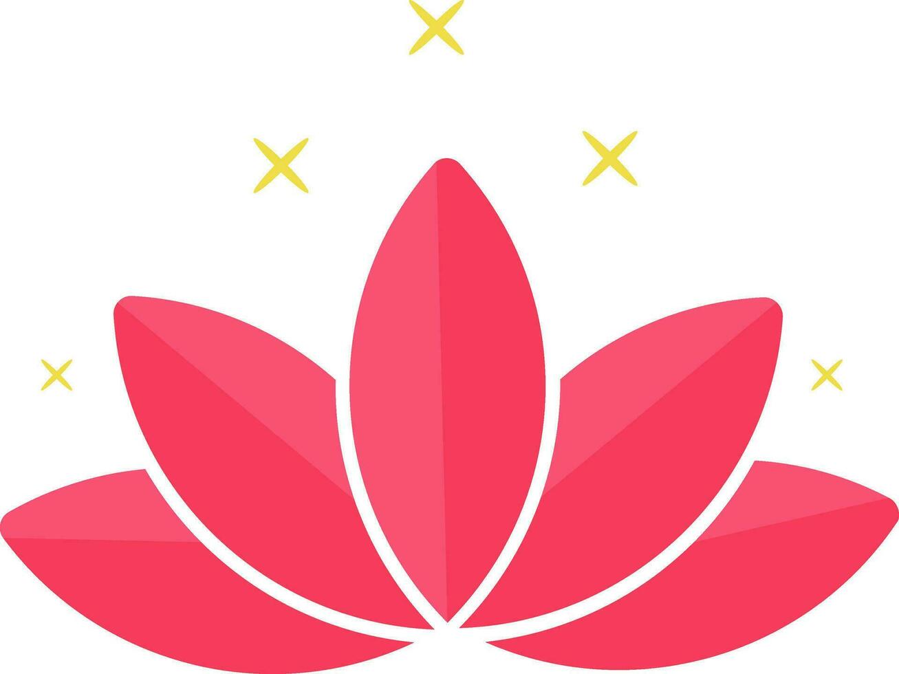 Icon of lotus flower for spa or yoga concept. vector