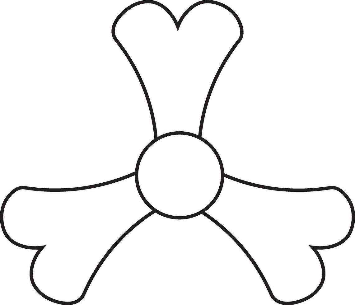 Stroke style of spinner toy icon in illustration. vector