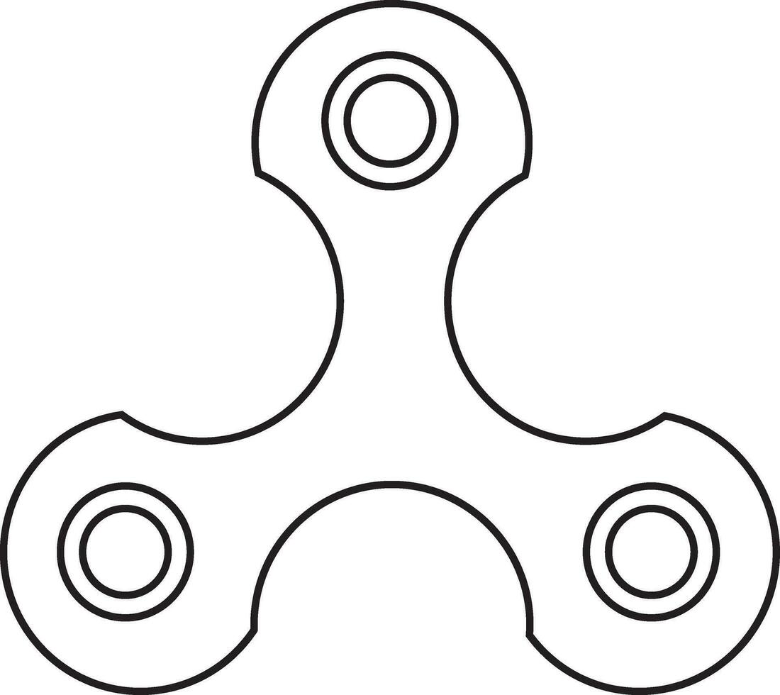 Hand spinner toy set for stress relief in illustration. vector