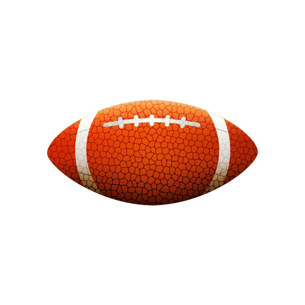 Shiny american football on white background. vector