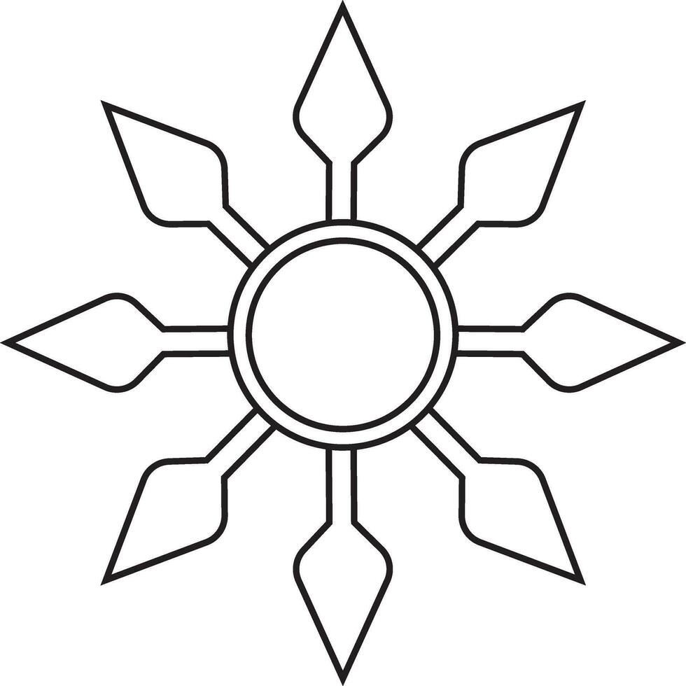 Spinner icon with many arrow in illustration. vector