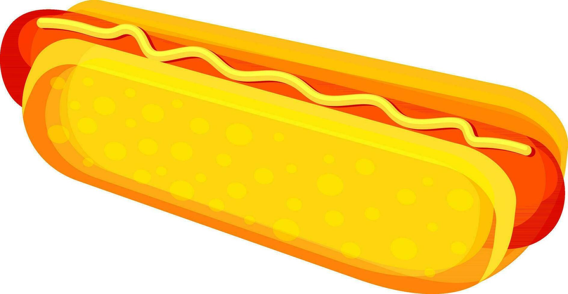 Illustration of hot dog. vector