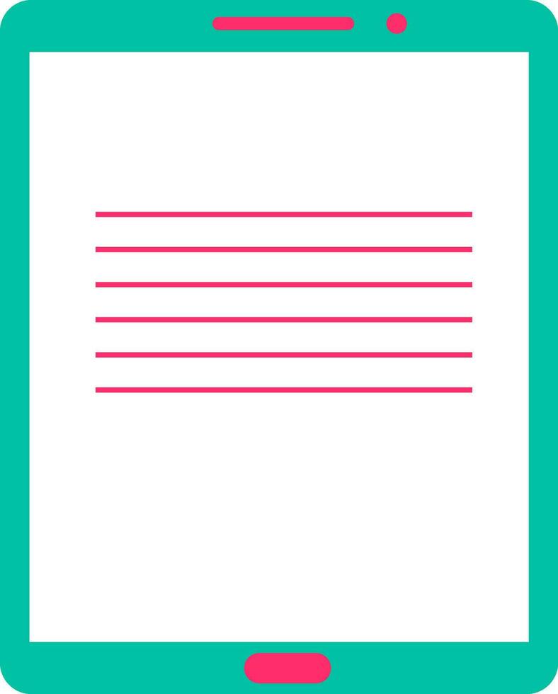 Blank tablet screen in flat style. vector