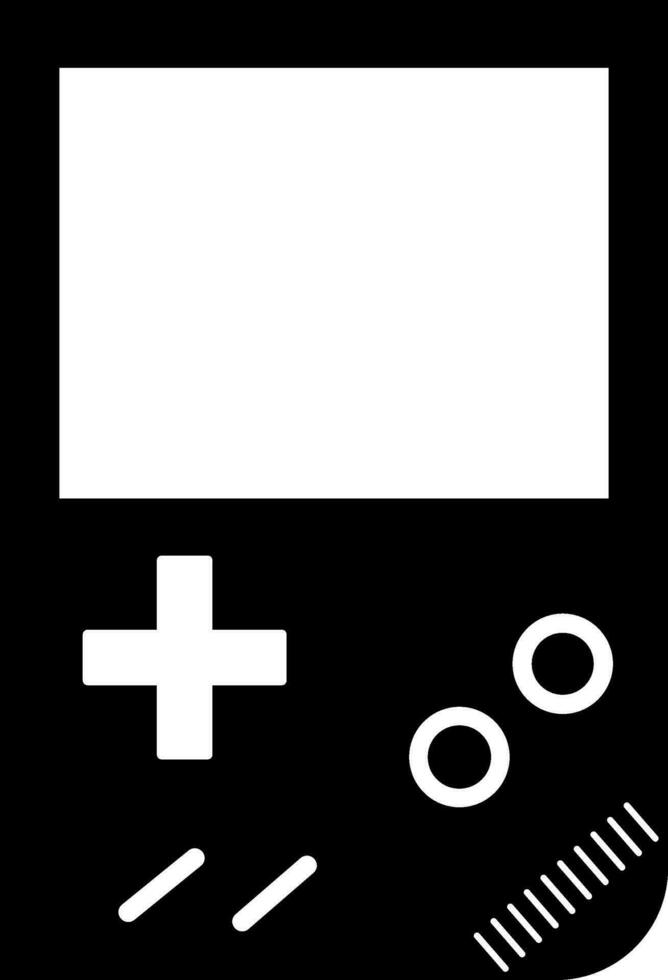 Isolated game controller in black and white color. vector