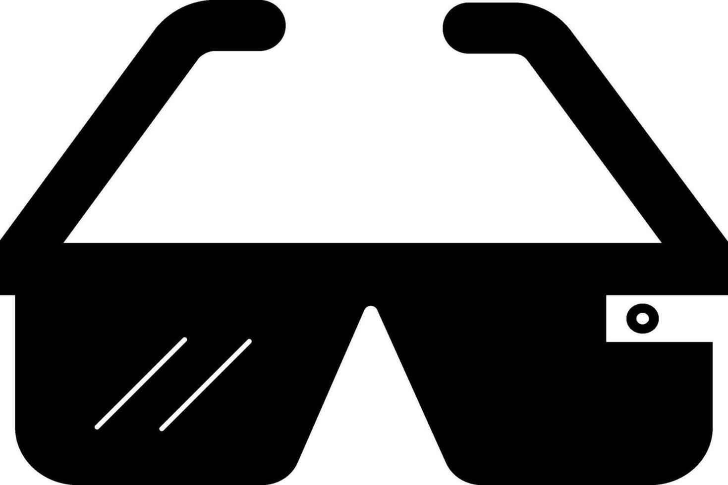 Black eyeglasses in flat style. vector