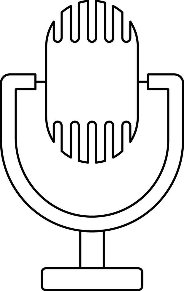 aislado micrófono en plano estilo. vector