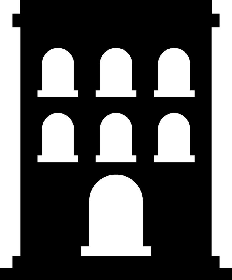 negro y blanco edificio. vector