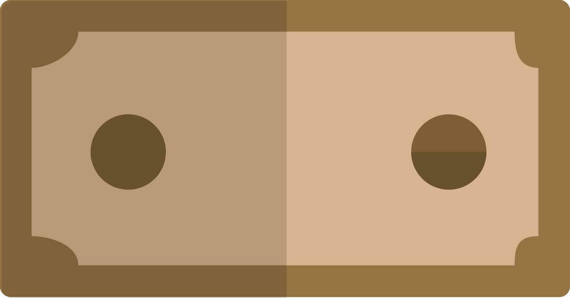 isolated money in brown color. vector