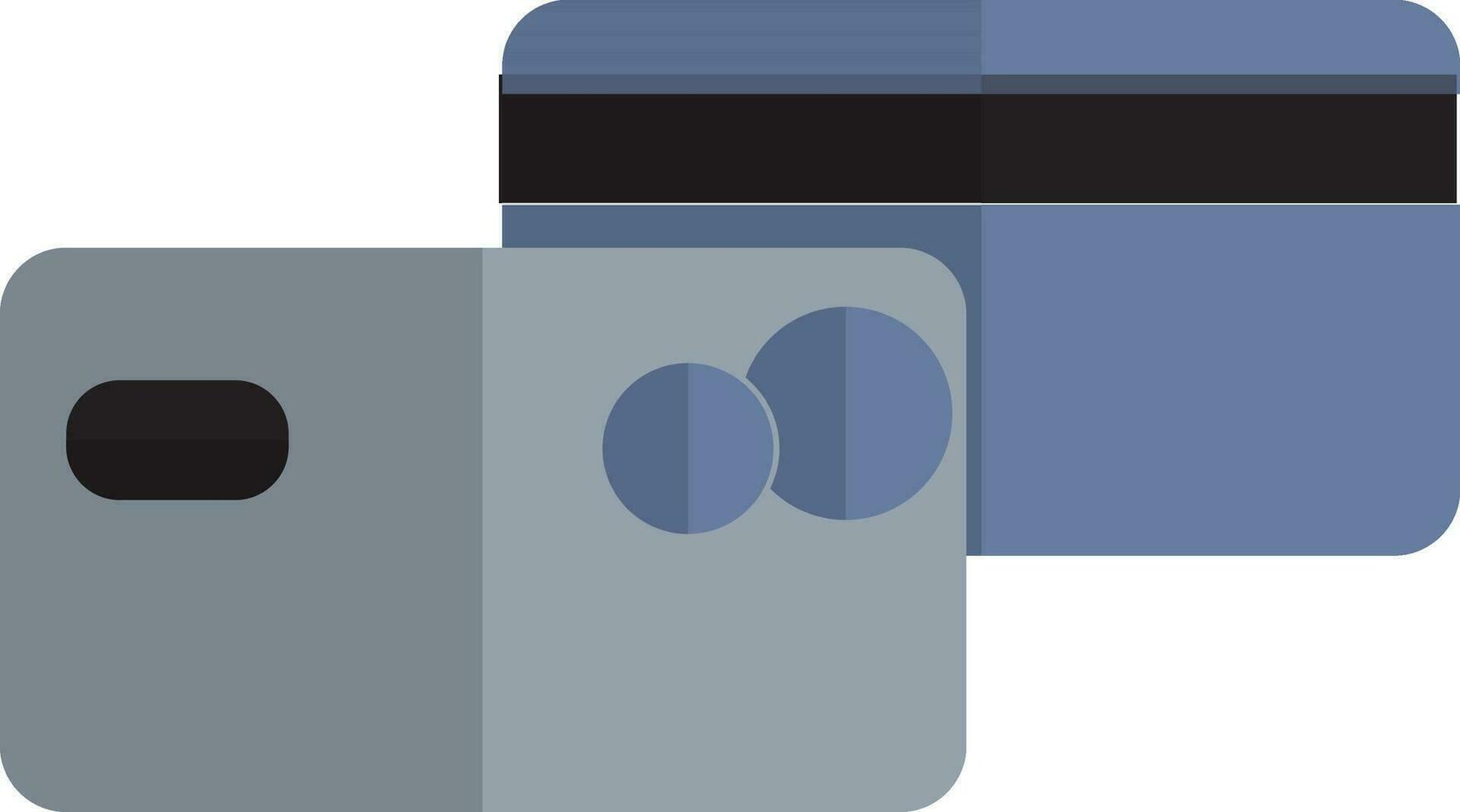 Grey credit cards. vector