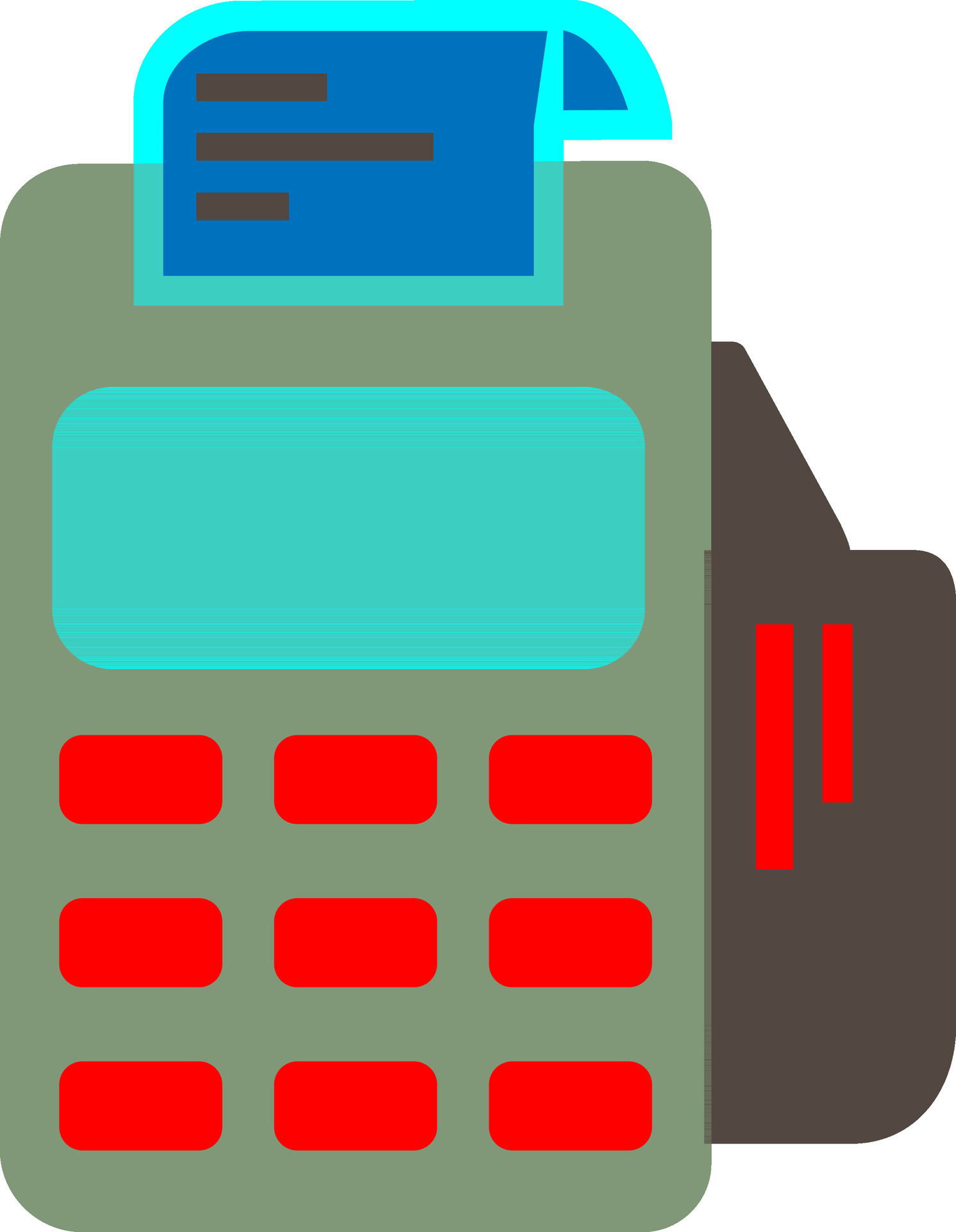 Green and red terminal in flat style. 24909655 Vector Art at Vecteezy