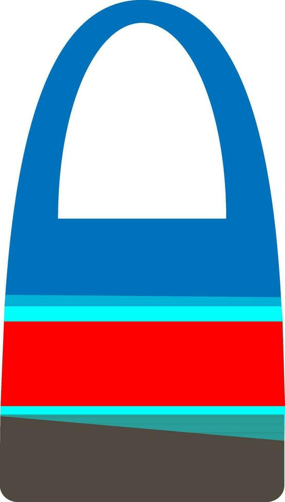 Bag in blue, red and grey color. vector