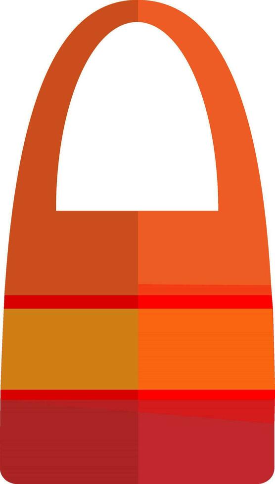 Bag in orange and red color. vector