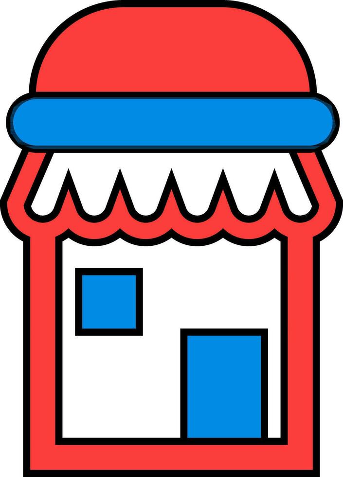 Isolated flat illustration of store. vector