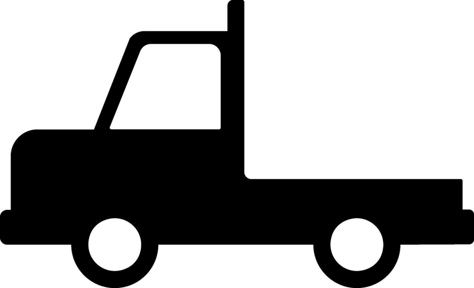 Isolated truck icon in black color. vector