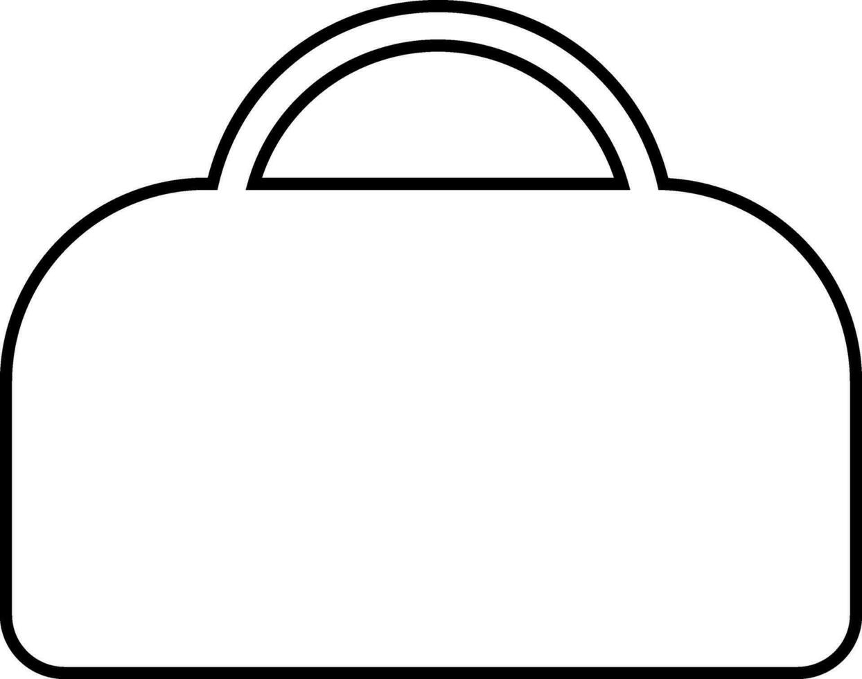 Illustration of flat style hand bag. vector