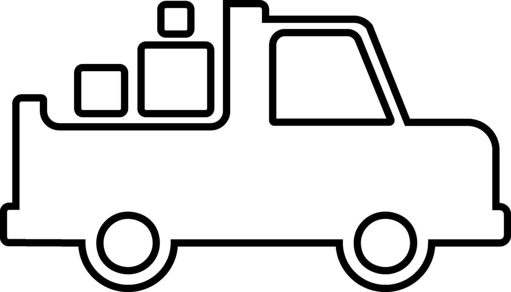 Icon of delivery truck in flat style. vector
