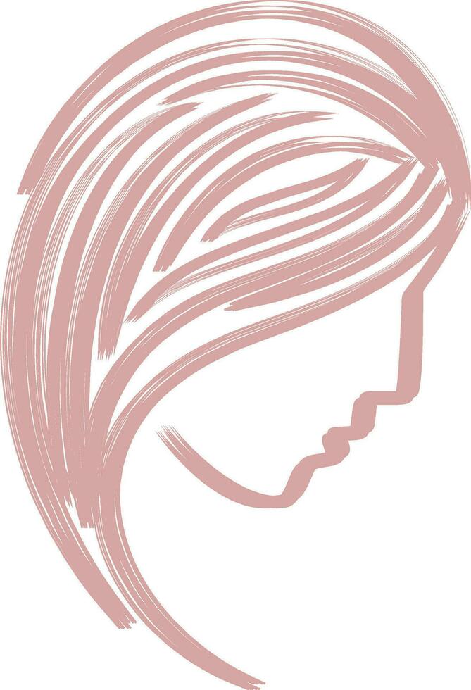 Illustration of woman face. vector